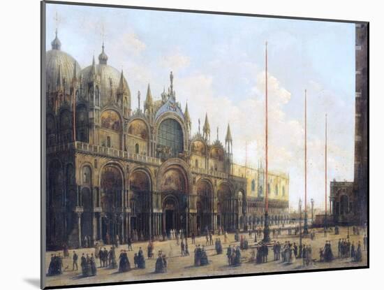 View of St. Mark's Basilica, Venice-Giuseppe Bernardino Bison-Mounted Giclee Print