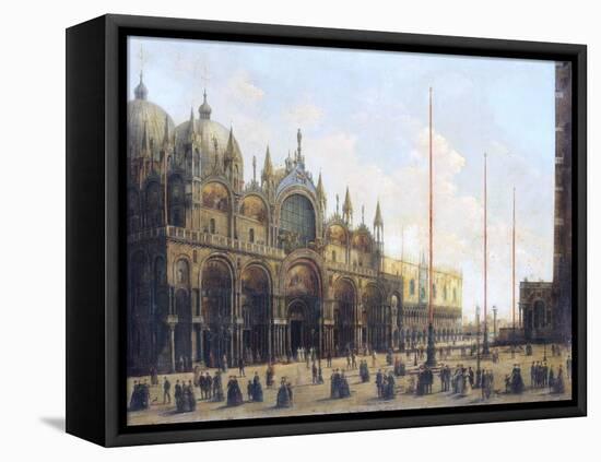 View of St. Mark's Basilica, Venice-Giuseppe Bernardino Bison-Framed Premier Image Canvas