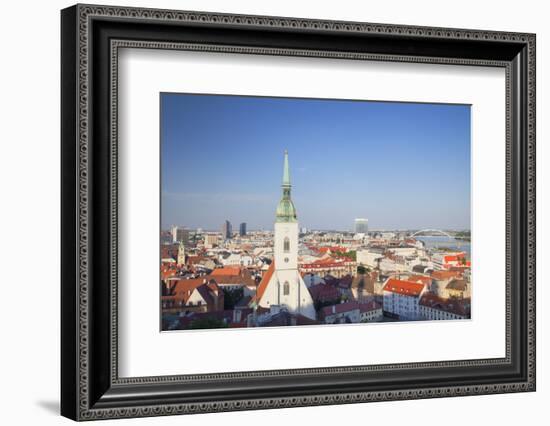 View of St. Martin's Cathedral and City Skyline, Bratislava, Slovakia, Europe-Ian Trower-Framed Photographic Print