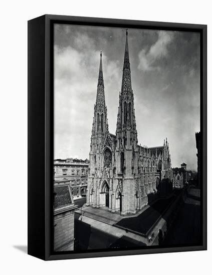 View of St. Patrick's Cathedral-null-Framed Premier Image Canvas