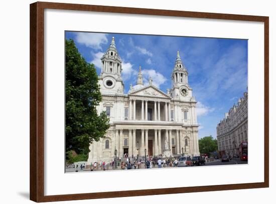 View of St. Paul's Cathedral, London, England, United Kingdom, Europe-Frank Fell-Framed Photographic Print