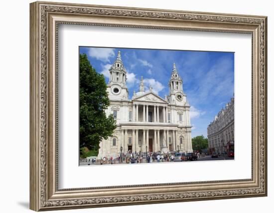 View of St. Paul's Cathedral, London, England, United Kingdom, Europe-Frank Fell-Framed Photographic Print