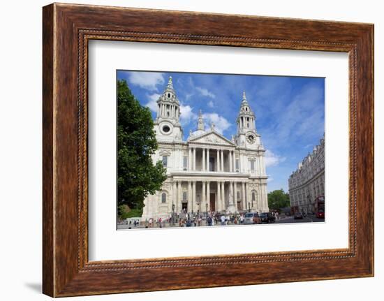 View of St. Paul's Cathedral, London, England, United Kingdom, Europe-Frank Fell-Framed Photographic Print