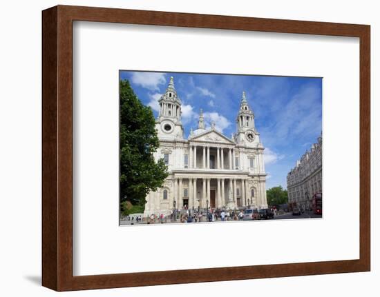 View of St. Paul's Cathedral, London, England, United Kingdom, Europe-Frank Fell-Framed Photographic Print