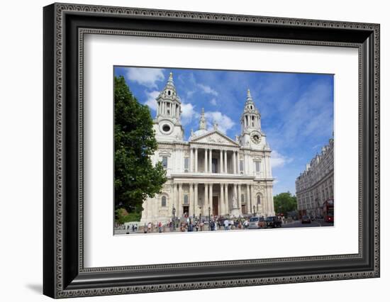 View of St. Paul's Cathedral, London, England, United Kingdom, Europe-Frank Fell-Framed Photographic Print