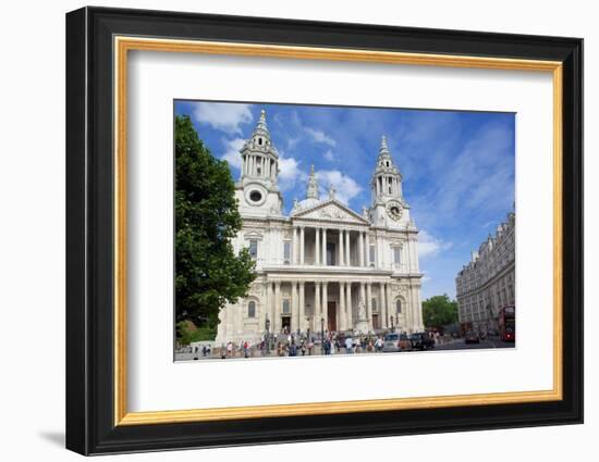 View of St. Paul's Cathedral, London, England, United Kingdom, Europe-Frank Fell-Framed Photographic Print