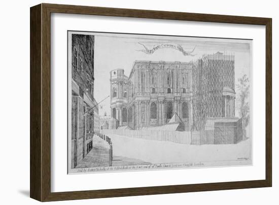 View of St Paul' S Cathedral under Construction, City of London, 1685-Peter Thompson-Framed Giclee Print