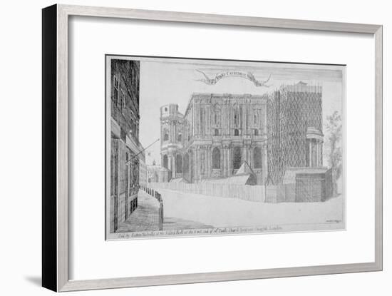 View of St Paul' S Cathedral under Construction, City of London, 1685-Peter Thompson-Framed Giclee Print