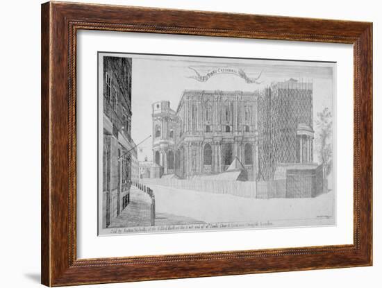 View of St Paul' S Cathedral under Construction, City of London, 1685-Peter Thompson-Framed Giclee Print
