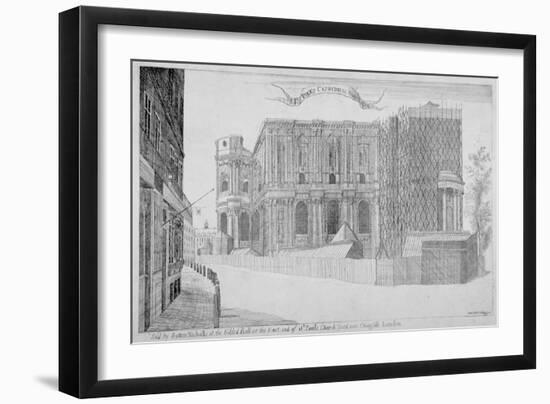 View of St Paul' S Cathedral under Construction, City of London, 1685-Peter Thompson-Framed Giclee Print