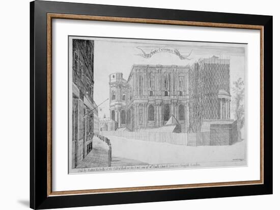 View of St Paul' S Cathedral under Construction, City of London, 1685-Peter Thompson-Framed Giclee Print