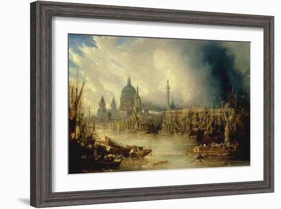 View of St Paul's from the Thames-John Gendall-Framed Giclee Print