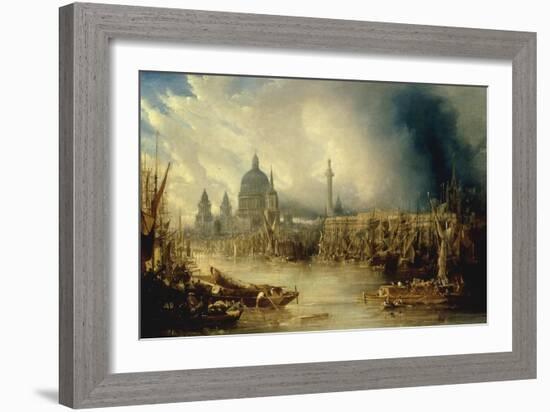 View of St Paul's from the Thames-John Gendall-Framed Giclee Print