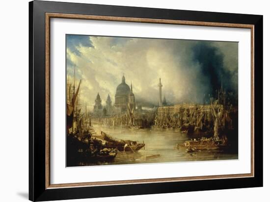 View of St Paul's from the Thames-John Gendall-Framed Giclee Print