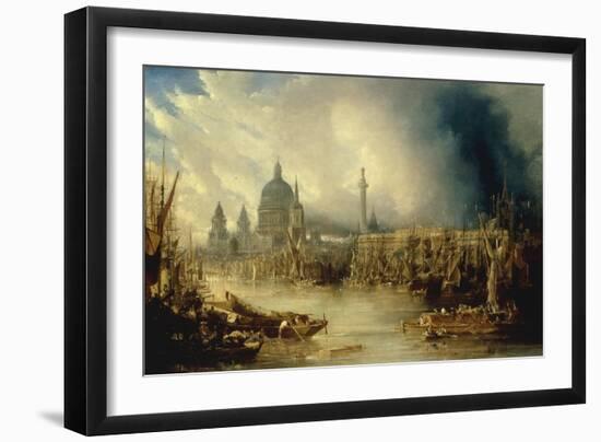 View of St Paul's from the Thames-John Gendall-Framed Giclee Print