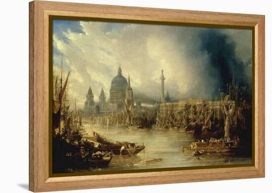 View of St Paul's from the Thames-John Gendall-Framed Premier Image Canvas