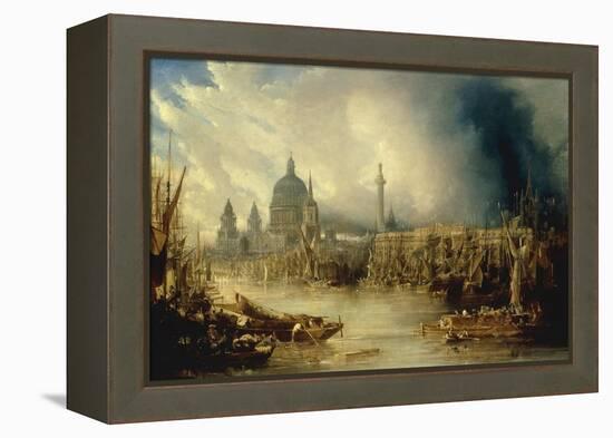 View of St Paul's from the Thames-John Gendall-Framed Premier Image Canvas