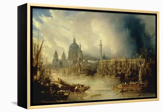 View of St Paul's from the Thames-John Gendall-Framed Premier Image Canvas