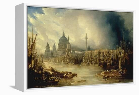 View of St Paul's from the Thames-John Gendall-Framed Premier Image Canvas