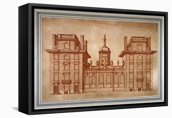 View of St Paul's School, City of London, C1670-Wenceslaus Hollar-Framed Premier Image Canvas