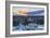 View of St. Pauli at sunset, Hamburg, Germany, Europe-Ian Trower-Framed Photographic Print