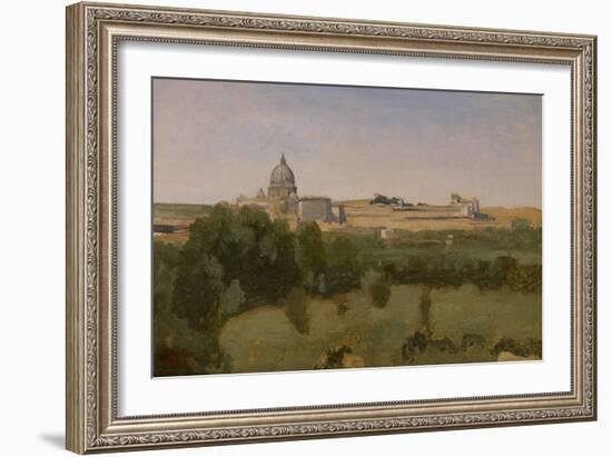 View of St. Peter'S, Rome, 1826-Jean-Baptiste-Camille Corot-Framed Giclee Print