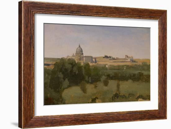 View of St. Peter'S, Rome, 1826-Jean-Baptiste-Camille Corot-Framed Giclee Print