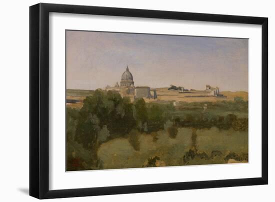 View of St. Peter'S, Rome, 1826-Jean-Baptiste-Camille Corot-Framed Giclee Print