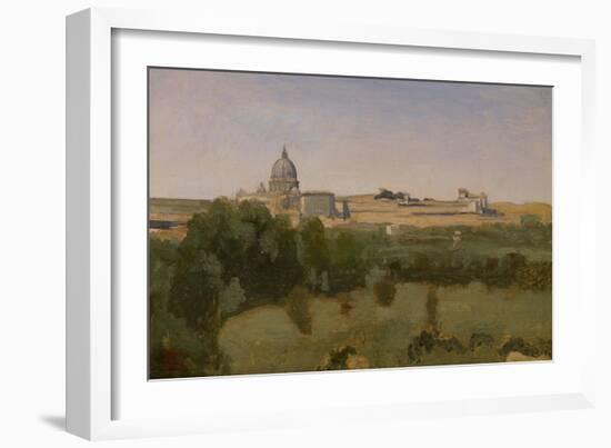 View of St. Peter'S, Rome, 1826-Jean-Baptiste-Camille Corot-Framed Giclee Print