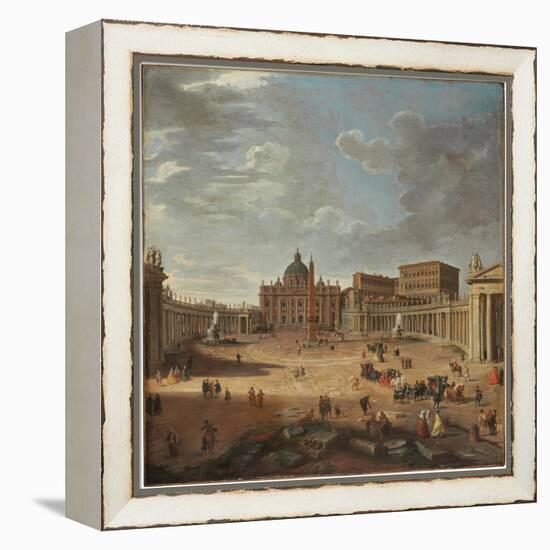 View of St. Peter's Square, Rome-Giovanni Paolo Pannini-Framed Premier Image Canvas