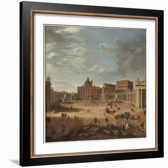 View of St. Peter's Square, Rome-Giovanni Paolo Pannini-Framed Giclee Print