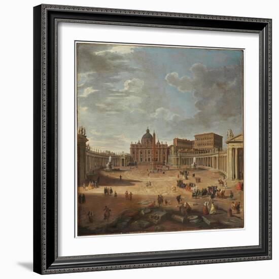 View of St. Peter's Square, Rome-Giovanni Paolo Pannini-Framed Giclee Print