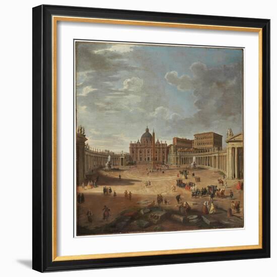 View of St. Peter's Square, Rome-Giovanni Paolo Pannini-Framed Giclee Print