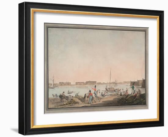 View of St. Petersburg from the Neva, 1808-Christian Gottlieb Hammer-Framed Giclee Print