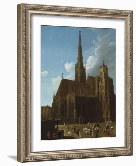 View of St. Stephens Cathedral, Vienna-Eugène Boudin-Framed Giclee Print