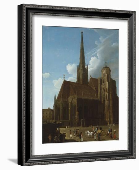 View of St. Stephens Cathedral, Vienna-Eugène Boudin-Framed Giclee Print