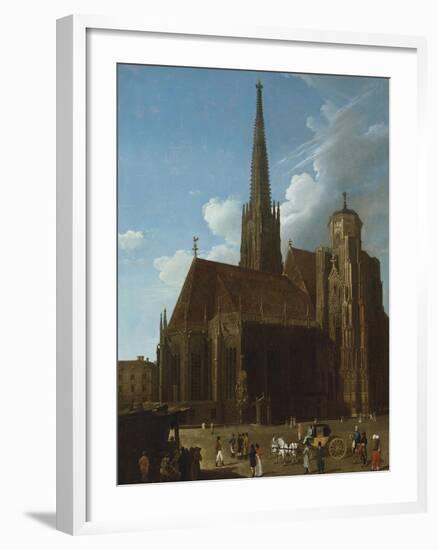 View of St. Stephens Cathedral, Vienna-Eugène Boudin-Framed Giclee Print