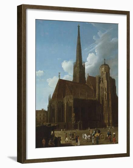 View of St. Stephens Cathedral, Vienna-Eugène Boudin-Framed Giclee Print