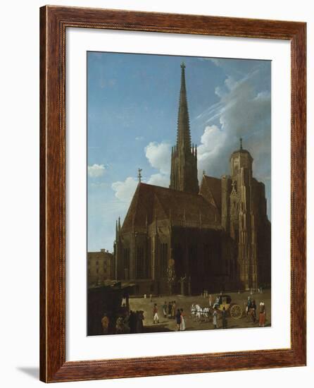 View of St. Stephens Cathedral, Vienna-Eugène Boudin-Framed Giclee Print