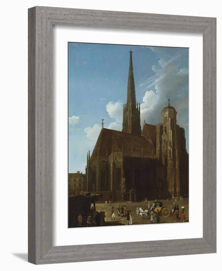 View of St. Stephens Cathedral, Vienna-Eugène Boudin-Framed Giclee Print