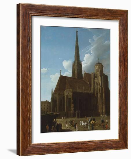 View of St. Stephens Cathedral, Vienna-Eugène Boudin-Framed Giclee Print