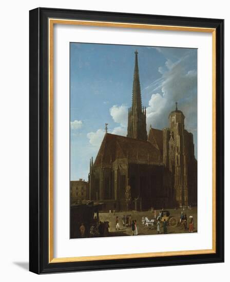 View of St. Stephens Cathedral, Vienna-Eugène Boudin-Framed Giclee Print