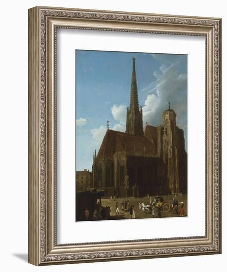 View of St. Stephens Cathedral, Vienna-Eugène Boudin-Framed Giclee Print