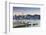 View of Star Ferry Terminal and Hong Kong Island Skyline at Dusk, Hong Kong, China, Asia-Ian Trower-Framed Photographic Print