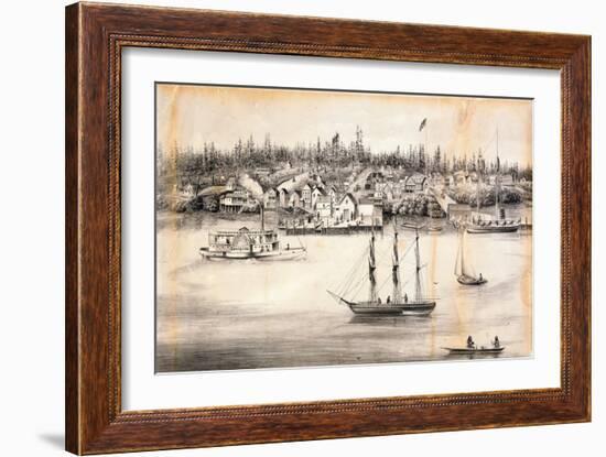 "View of Steilacoom, W.T.", 1860-L. Nagel-Framed Giclee Print