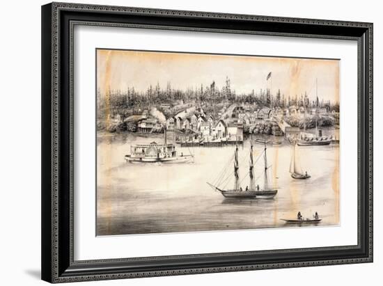 "View of Steilacoom, W.T.", 1860-L. Nagel-Framed Giclee Print