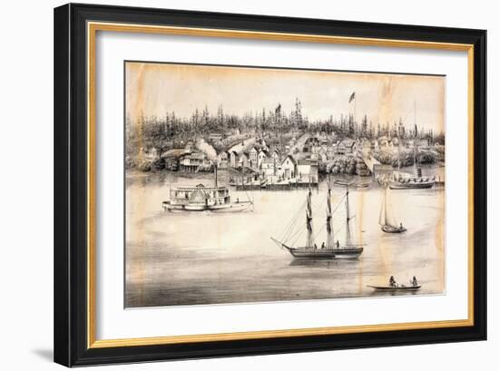 "View of Steilacoom, W.T.", 1860-L. Nagel-Framed Giclee Print