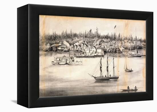 "View of Steilacoom, W.T.", 1860-L. Nagel-Framed Premier Image Canvas