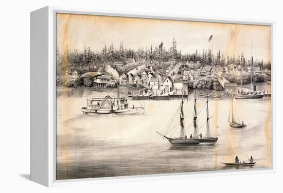 "View of Steilacoom, W.T.", 1860-L. Nagel-Framed Premier Image Canvas