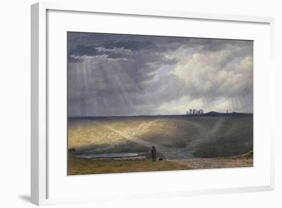 View of Stonehenge-J. M. W. Turner-Framed Giclee Print